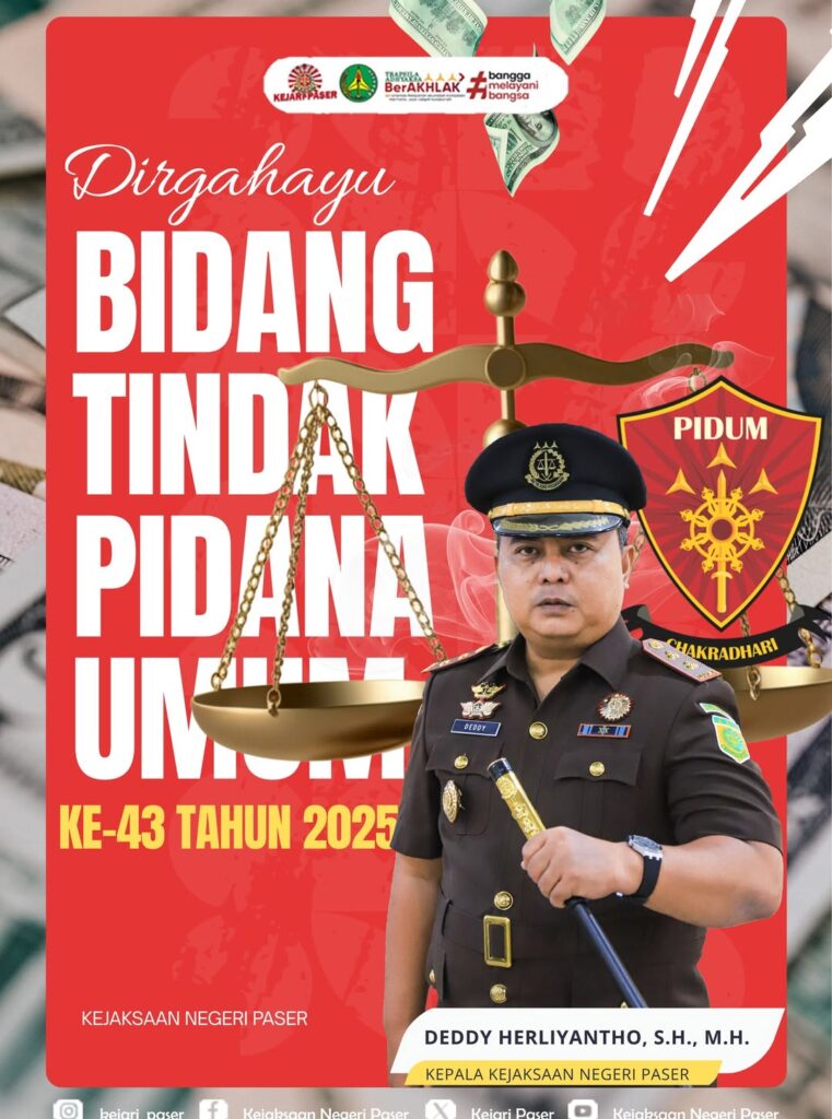 elamat Hari Lahir Bidang Tindak Pidana Umum Kejaksaan Republik Indonesia ke-43 Tahun 2025.