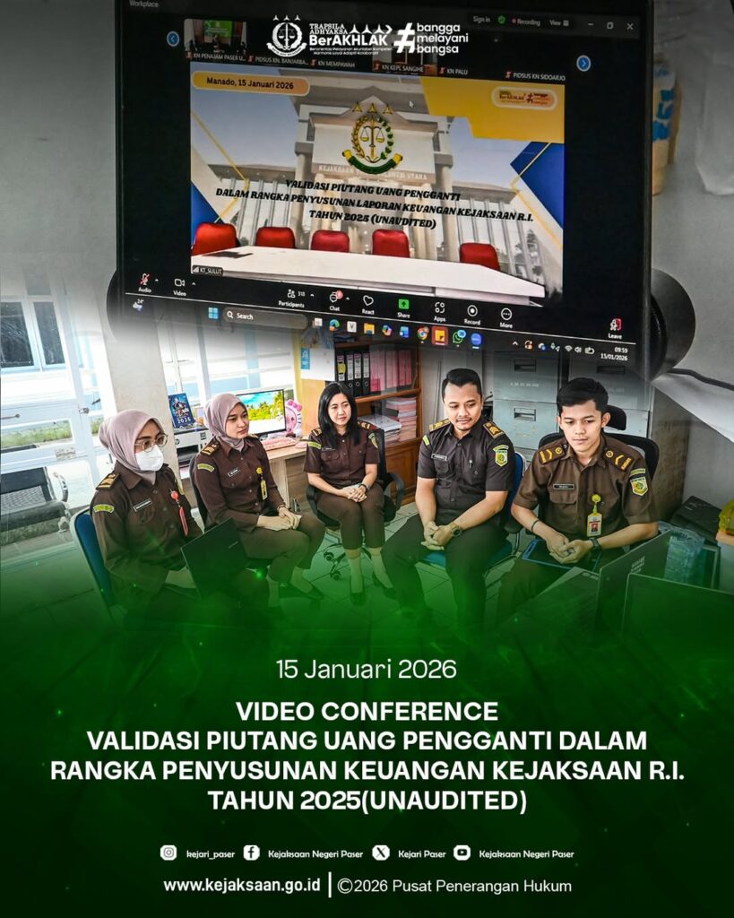 vicon Validasi Piutang Uang Pengganti dalam rangka Penyusunan Laporan Keuangan Kejaksaan RI (Unaudited).