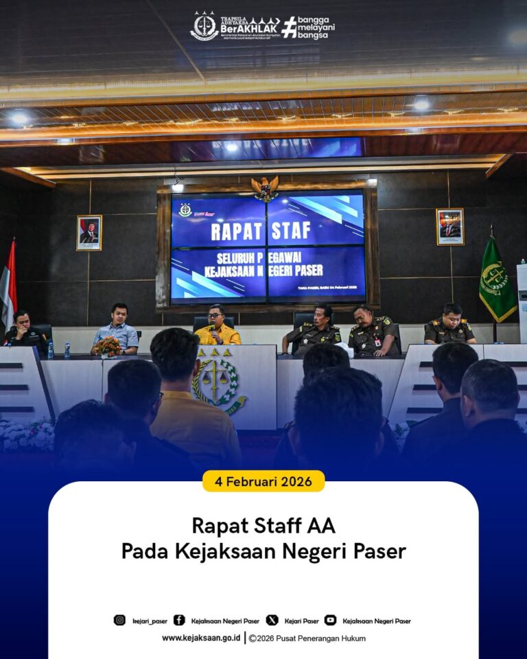 kegiatan Rapat Staf AA pada Kejaksaan Negeri Paser