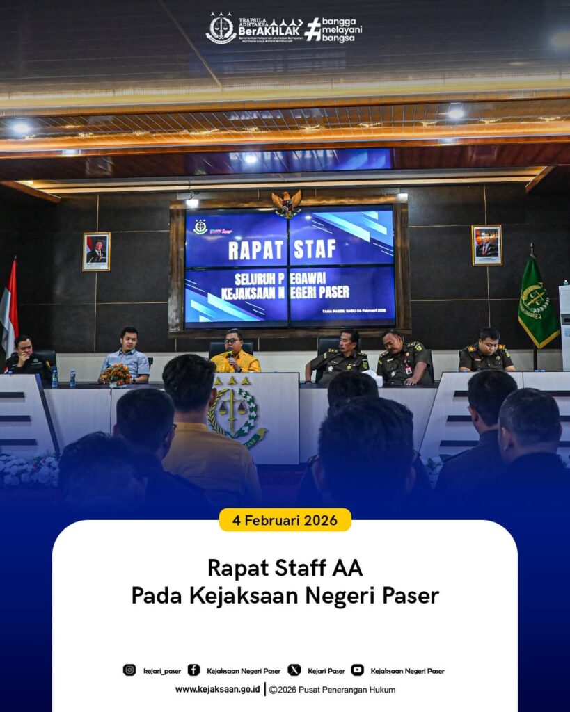 kegiatan Rapat Staf AA pada Kejaksaan Negeri Paser