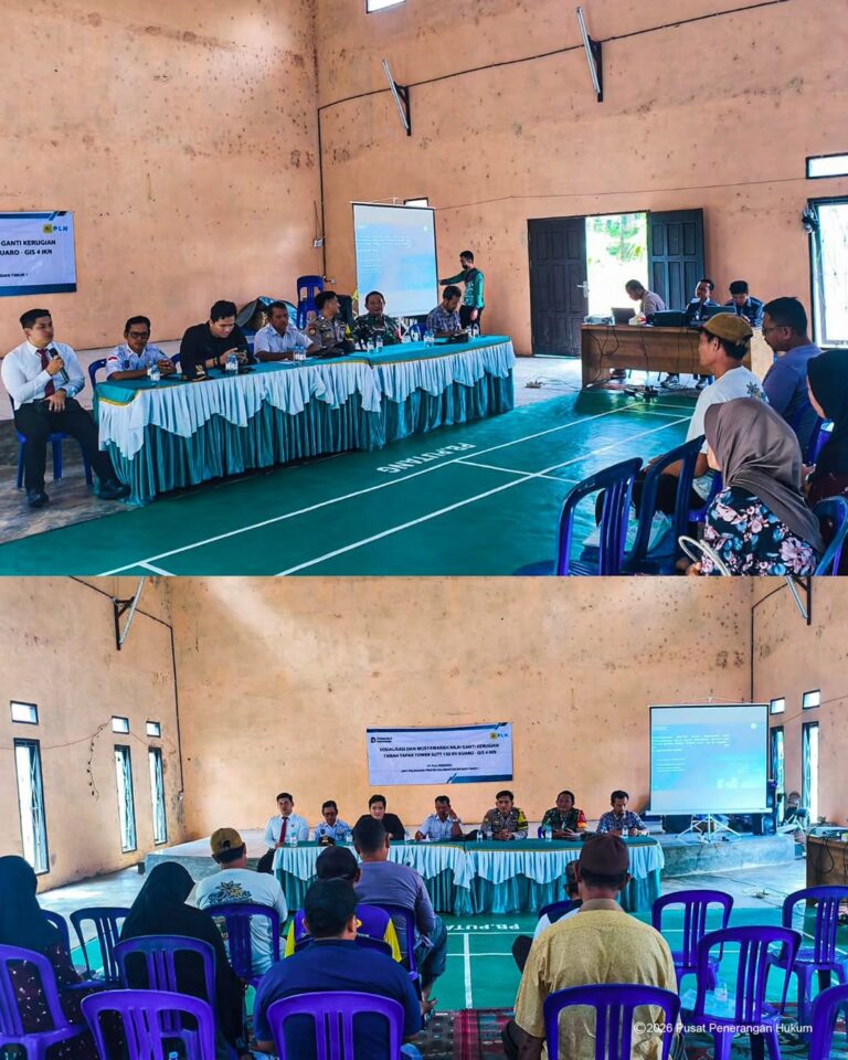 menghadiri sosialisasi dan musyawarah nilai ganti kerugian tanah tapak tower sutt 150 KV kuaro - GIS 4 IKN.