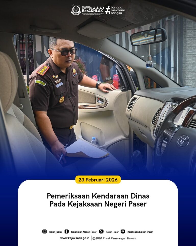 pemeriksaan pada Kendaraan dinas