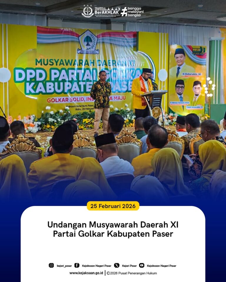 Undangan Musyawarah Daerah XI Partai Golkar Kabupaten Paser.