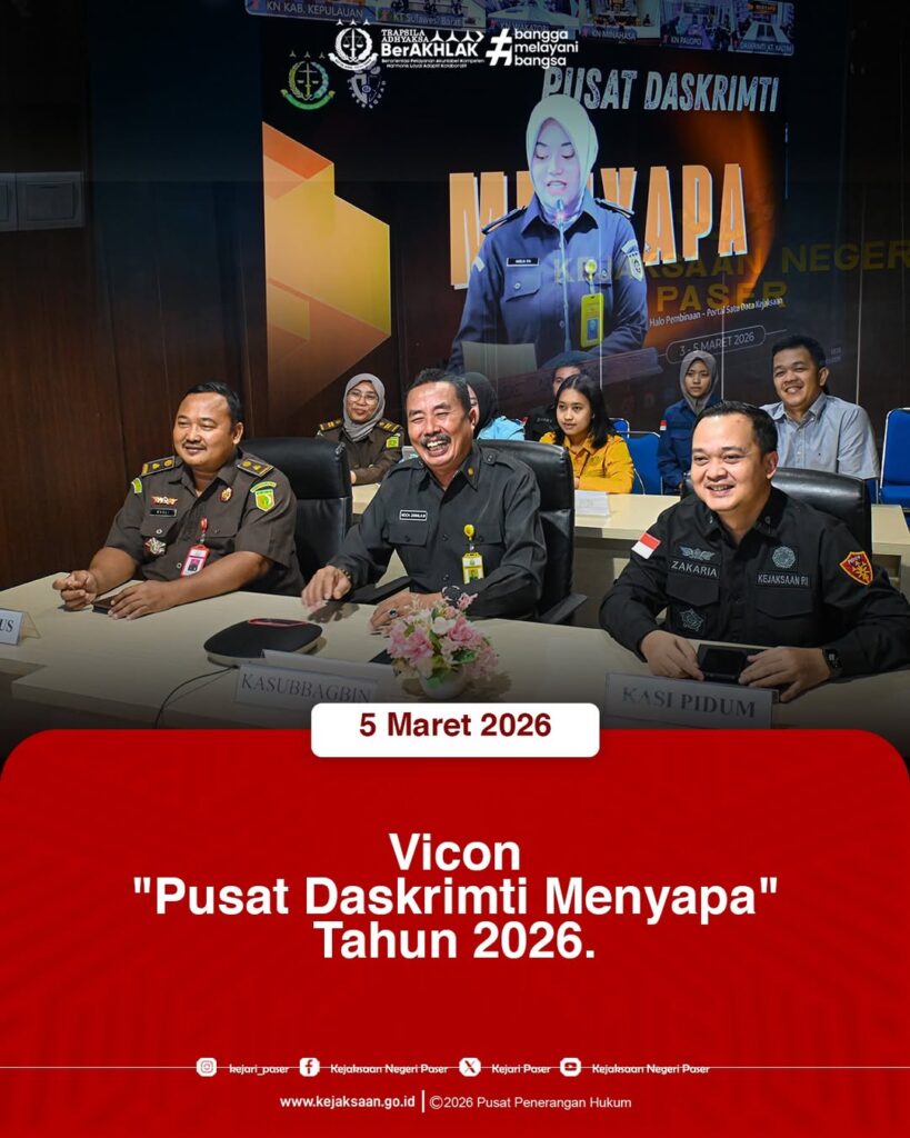 kegiatan vicon "Pusat Daskrimti Menyapa" Tahun 2026.