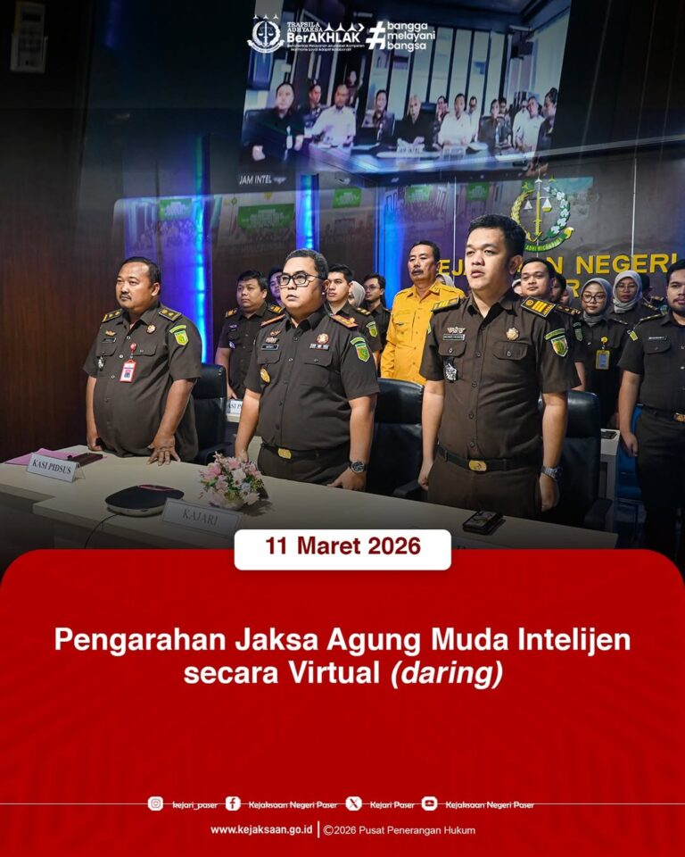 kegiatan Pengarahan Jaksa Agung Muda Intelijen secara Virtual (daring) .