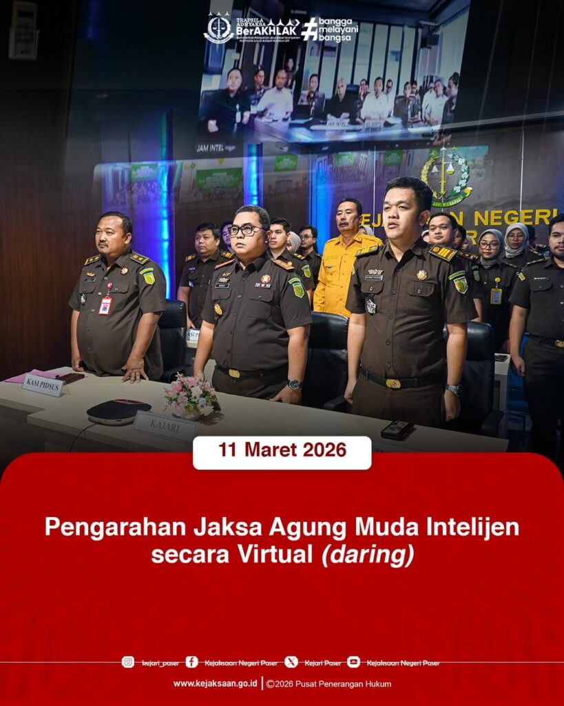 kegiatan Pengarahan Jaksa Agung Muda Intelijen secara Virtual (daring) .