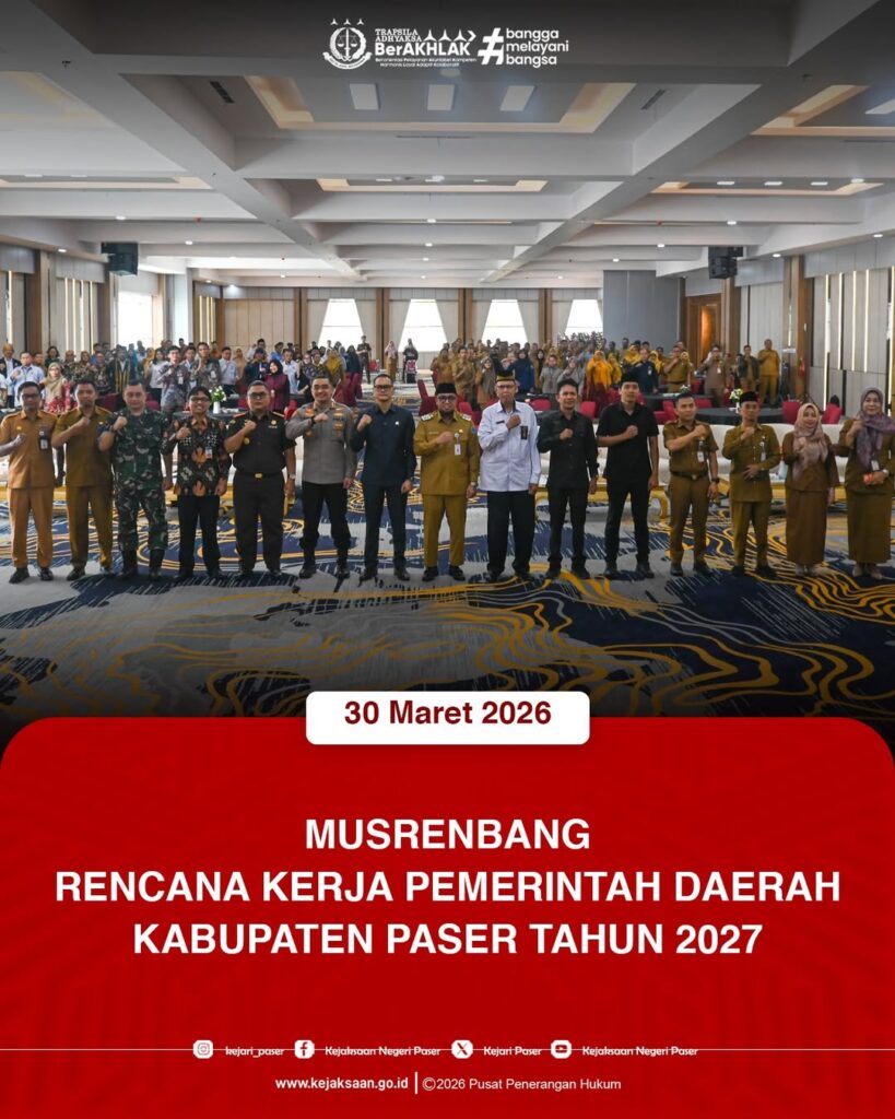 mengikuti Rapat Paripurna DPRD dalam rangka Penyampaian Rekomendasi Terhadap  Laporan Keterangan Pertanggungjawaban (LKPj) Bupati Paser TA. 2025.