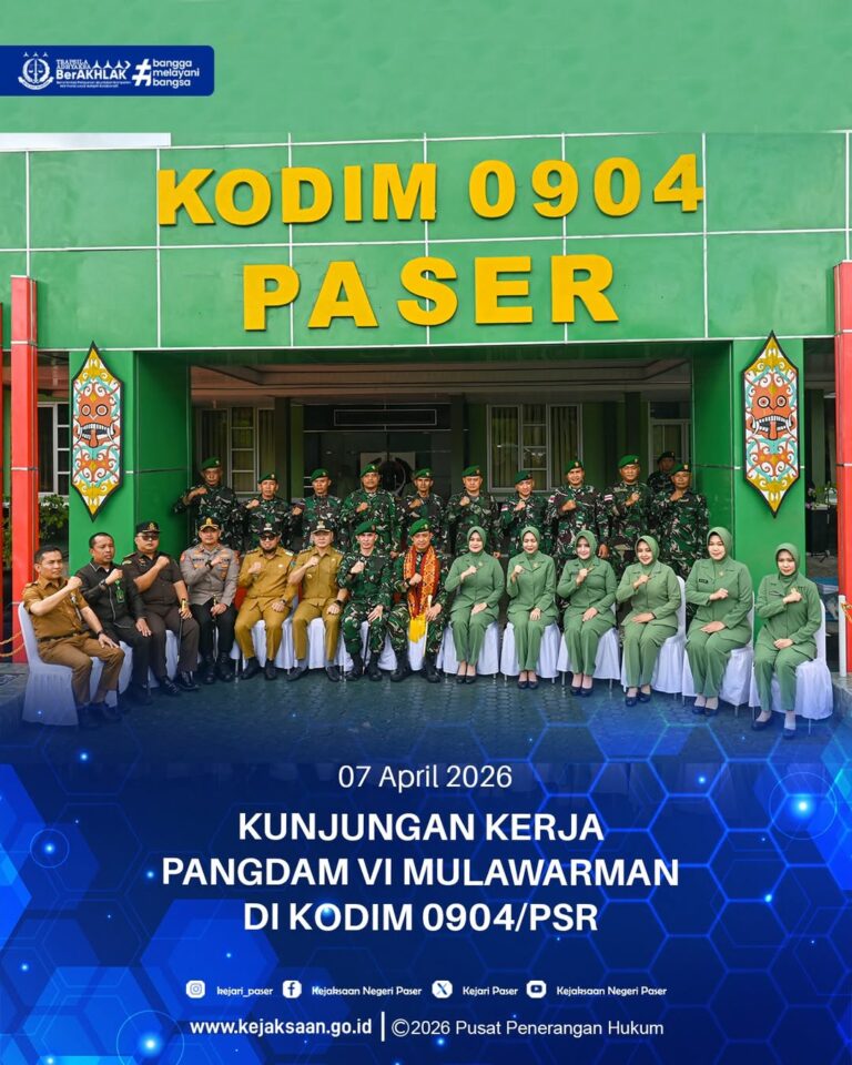 Kunjungan Kerja dari Panglima Kodam VI Mulawarman Mayor Jenderal TNI Krido Pramono, S.H., M.Si.