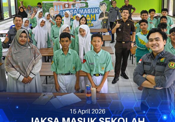 Kegiatan Jaksa Masuk Sekolah yang bertempat di SMPN 4 Tanah Grogot.