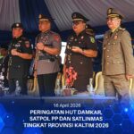 kegiatan Upacara Gabungan HUT Pemadam Kebakaran Penyelamatan, HUT Ke-76 Satuan Polisi Pamong Praja dan HUT ke-64 Satuan Perlindungan Masyarakat Tahun 2026 Tingkat Provinsi Kalimantan Timur.