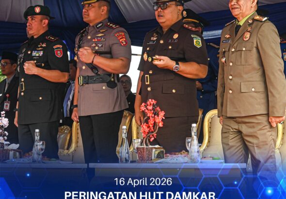kegiatan Upacara Gabungan HUT Pemadam Kebakaran Penyelamatan, HUT Ke-76 Satuan Polisi Pamong Praja dan HUT ke-64 Satuan Perlindungan Masyarakat Tahun 2026 Tingkat Provinsi Kalimantan Timur.