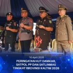 kegiatan Upacara Gabungan HUT Pemadam Kebakaran Penyelamatan, HUT Ke-76 Satuan Polisi Pamong Praja dan HUT ke-64 Satuan Perlindungan Masyarakat Tahun 2026 Tingkat Provinsi Kalimantan Timur.