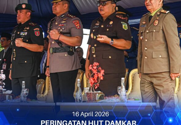 kegiatan Upacara Gabungan HUT Pemadam Kebakaran Penyelamatan, HUT Ke-76 Satuan Polisi Pamong Praja dan HUT ke-64 Satuan Perlindungan Masyarakat Tahun 2026 Tingkat Provinsi Kalimantan Timur.