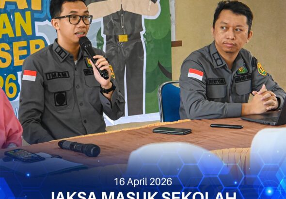 Kegiatan Jaksa Masuk Sekolah yang bertempat di SMPN 4 Tanah Grogot.