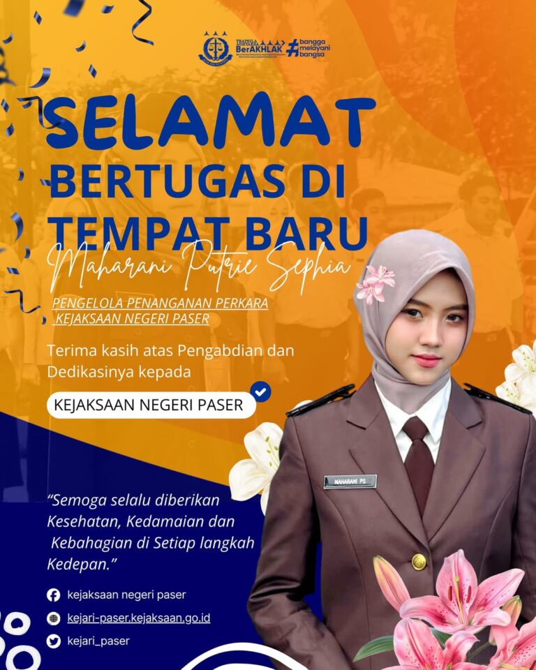 . Selamat melanjutkan pengabdian di tempat yang baru. Semoga setiap langkah membawa kesuksesan dan keberkahan.