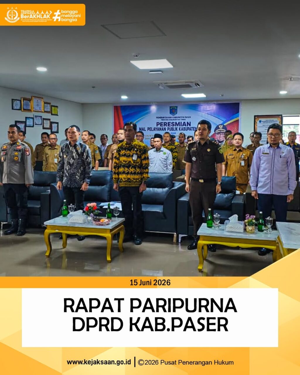 Undangan Peresmian Mal Pelayanan Publik (MPP) Kabupaten Paser oleh Menteri PANRB Secara Online.