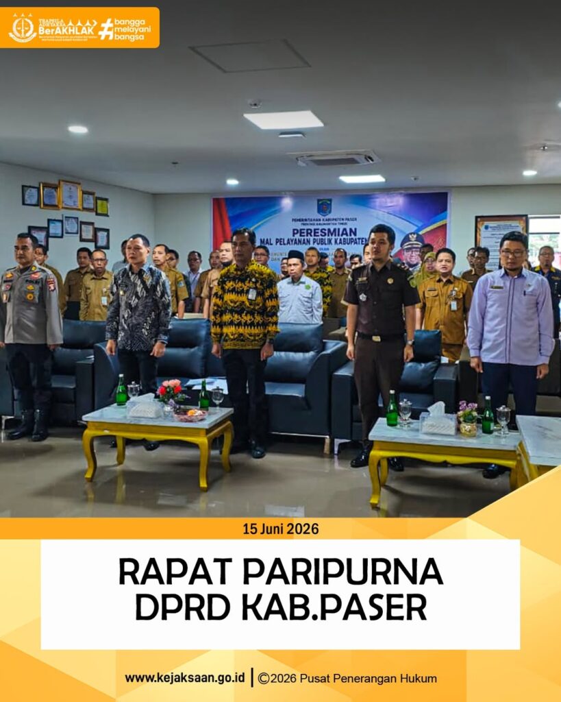 Undangan Peresmian Mal Pelayanan Publik (MPP) Kabupaten Paser oleh Menteri PANRB Secara Online.