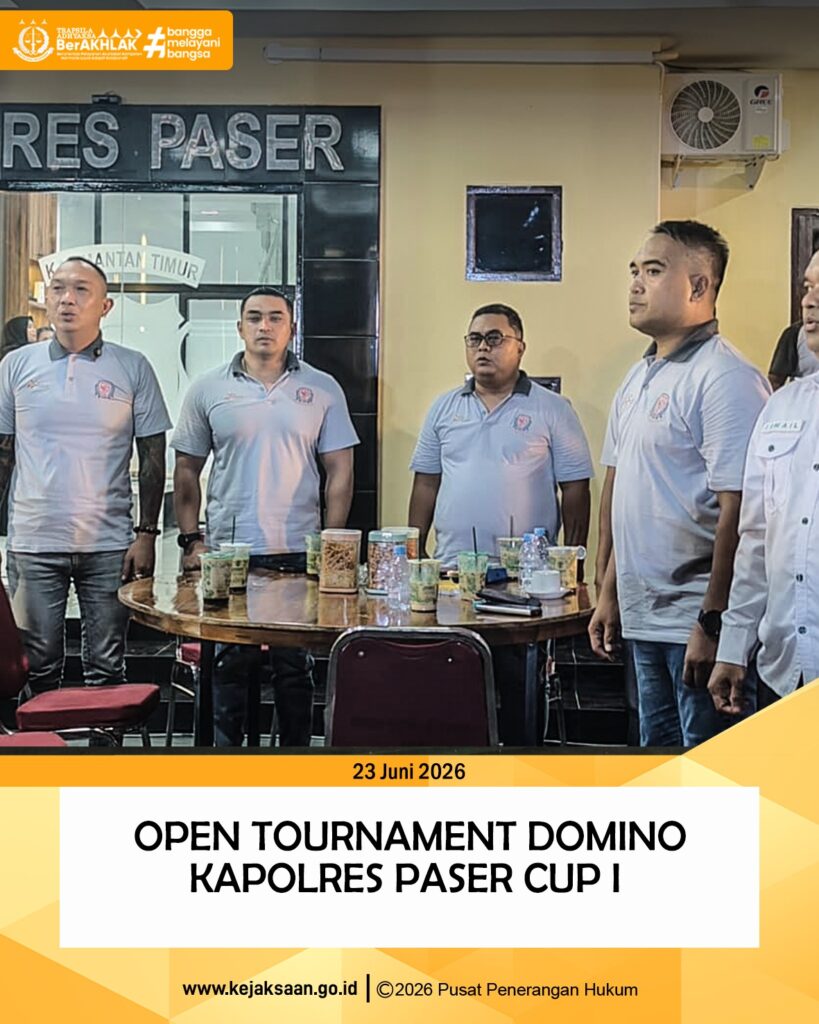 Pembukaan Pertandingan Open Tournament Domino Kapolres Paser Cup I Dalam Rangka Hari Bhayangkara Ke-80 Tahun 2026