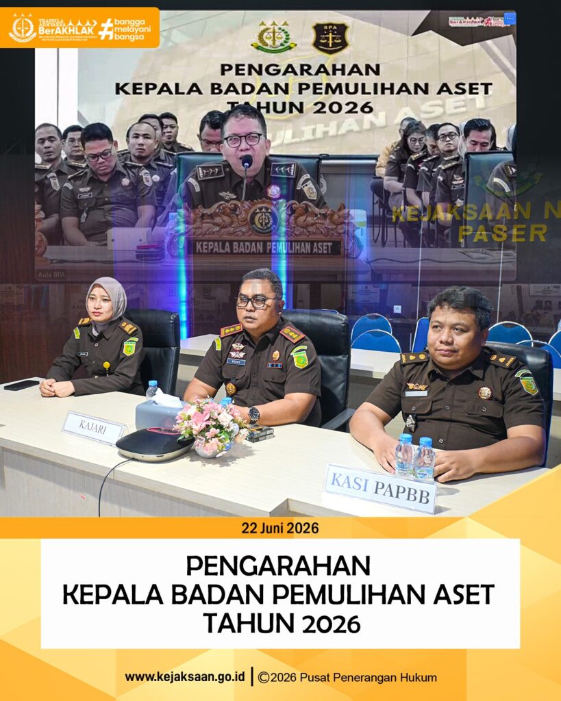 kegiatan vicon Pengarahan Kepala Badan Pemulihan Aset Tahun 2026