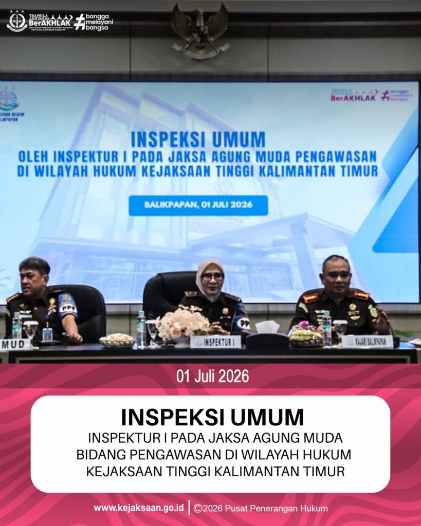 Inspeksi ini juga diikuti oleh Kejaksaan Negeri Balikpapan