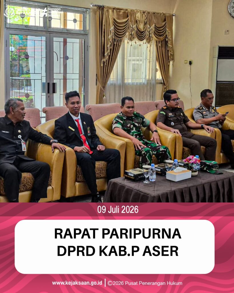 Rapat Paripurna Persetujuan Bersama Bupati Paser dan DPRD Kabupaten Paser terhadap Rancangan Perda tentang Pertanggungjawaban Pelaksanaan APBD Kabupaten Paser Tahun Anggaran 2025.