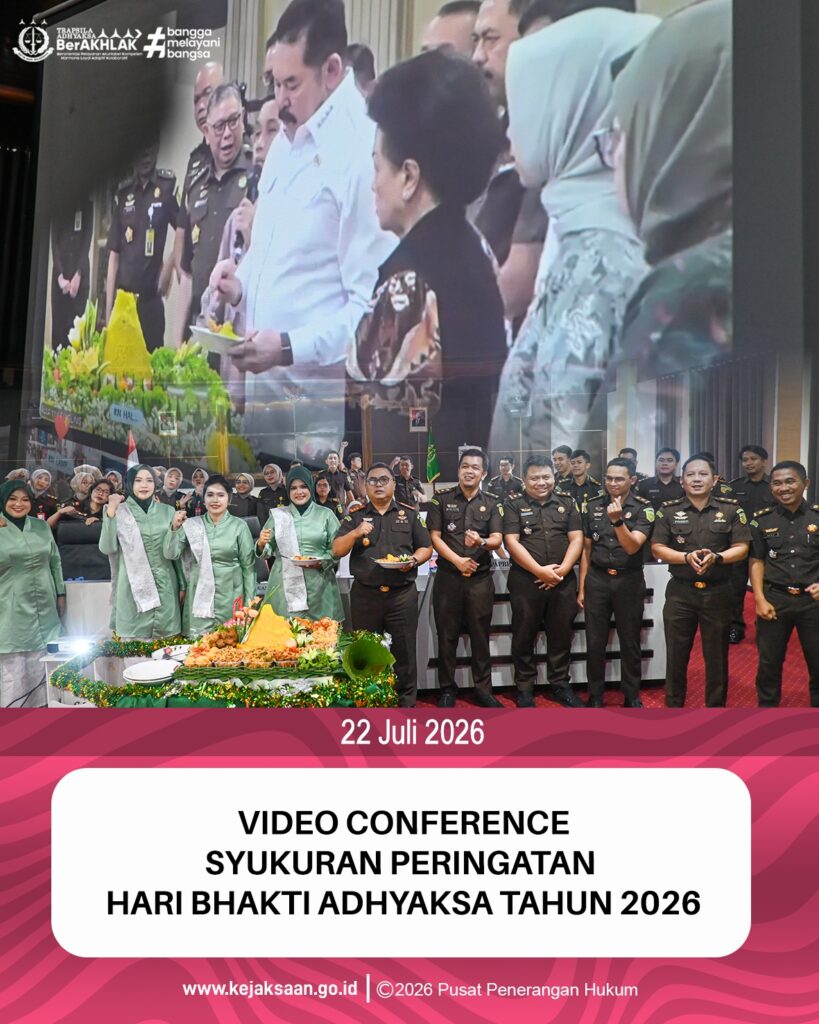 Vicon dalam rangka Syukuran Peringatan Hari Bhakti Adhyaksa (HBA) Tahun 2026.