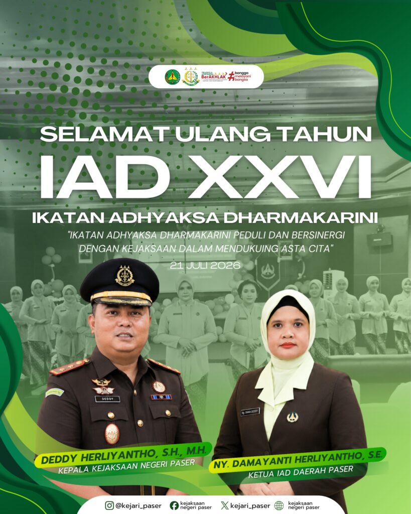 Selamat Hari Ulang Tahun Ikatan Adhyaksa Dharmakarini ke-XXVI
