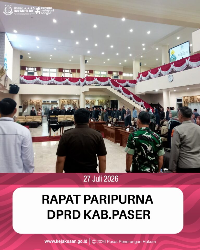 Rapat Paripurna DPRD dalam rangka Persetujuan DPRD Terhadap Perubahan Raperda Kab. Paser tentang Pajak Daerah dan Restribusi Daerah.