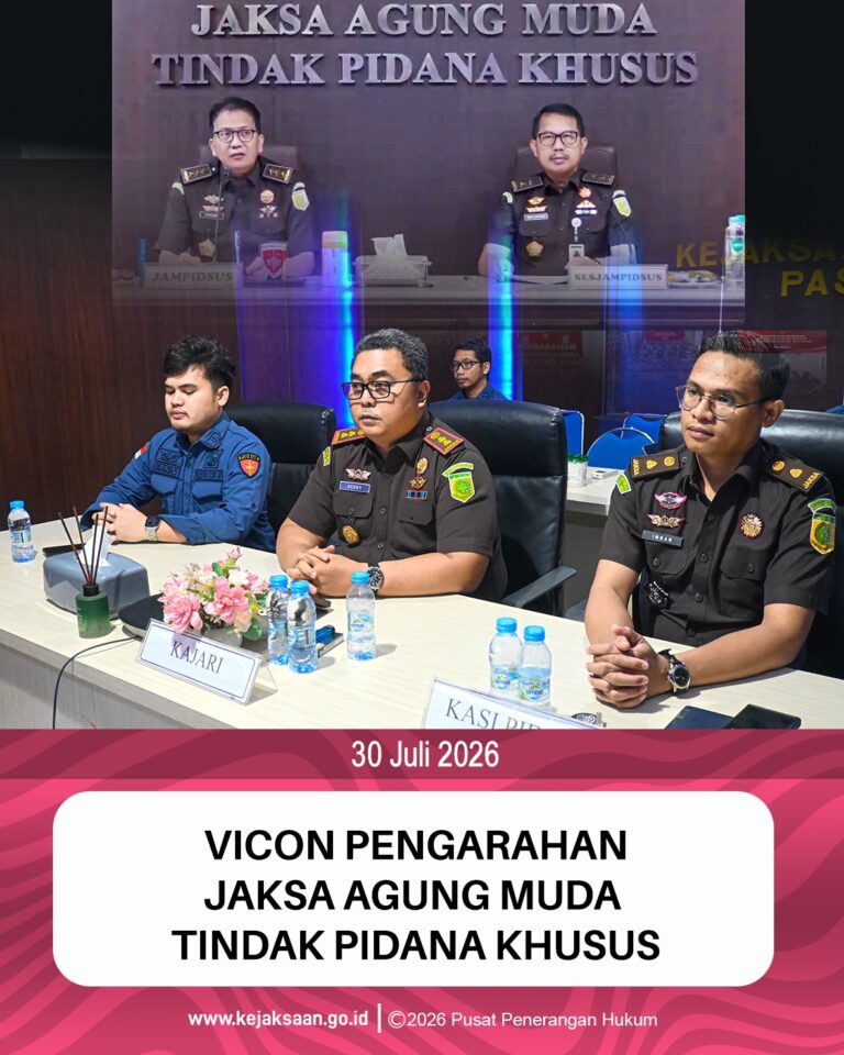 agenda Peningkatan Kinerja Bidang Tindak Pidana Khusus.