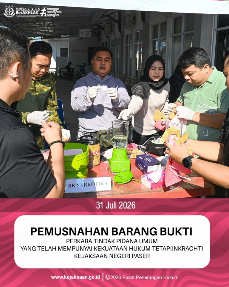 Pemusnahan Barang Bukti Bidang Tindak Pidana Umum yang Sudah Berkekuatan Hukum Tetap(INKRACHT).