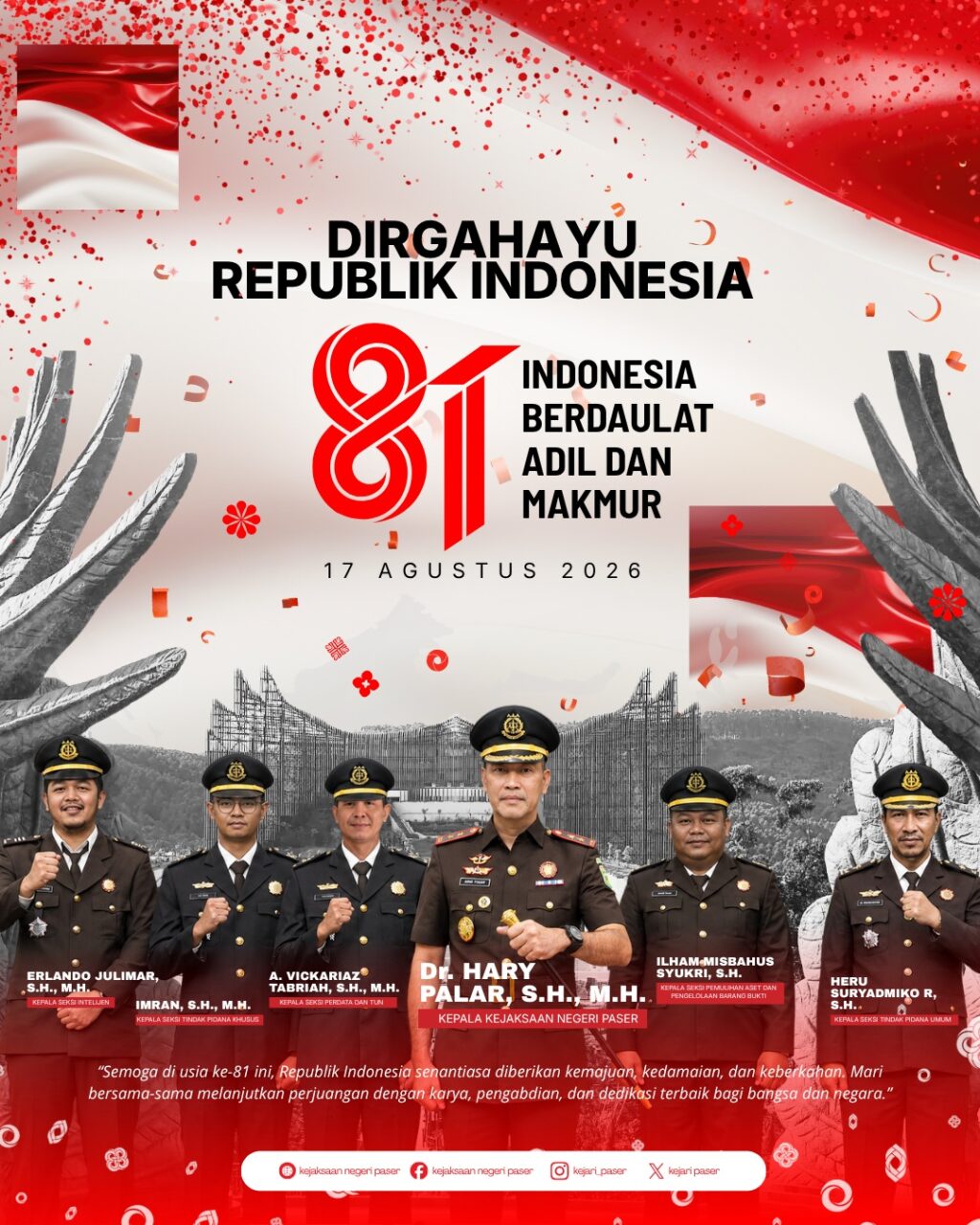 mengucapkan Dirgahayu Republik Indonesia