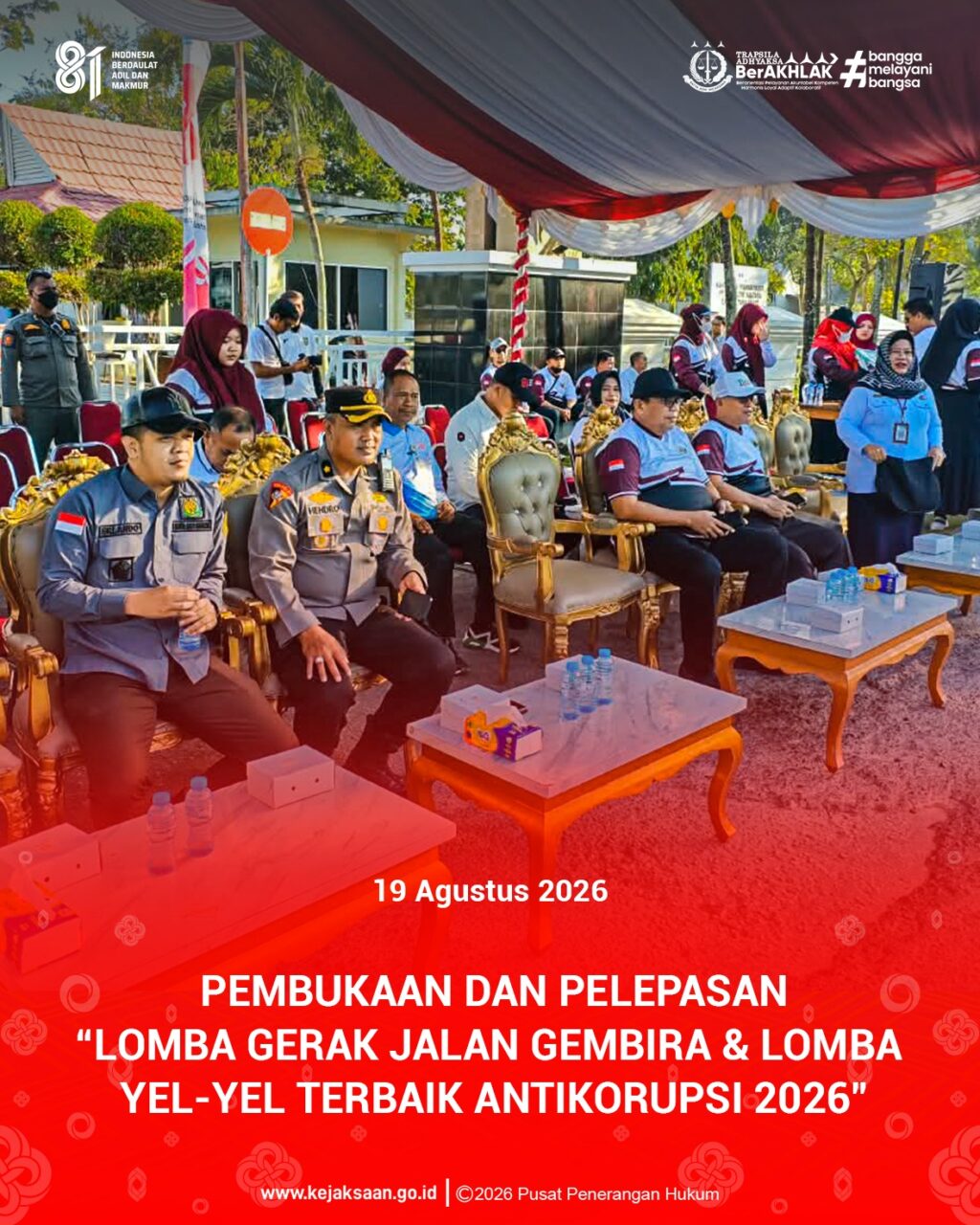 cara Pembukaan dan Pelepasan "Lomba Gerak Jalan Gembira & Lomba Yel-Yel Terbaik Antikorupsi 2026"