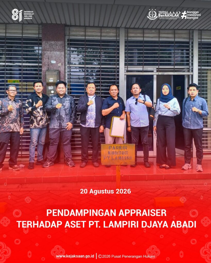 melakukan Pendampingan Appraiser terhadap aset PT. Lampiri Djaya Abadi.