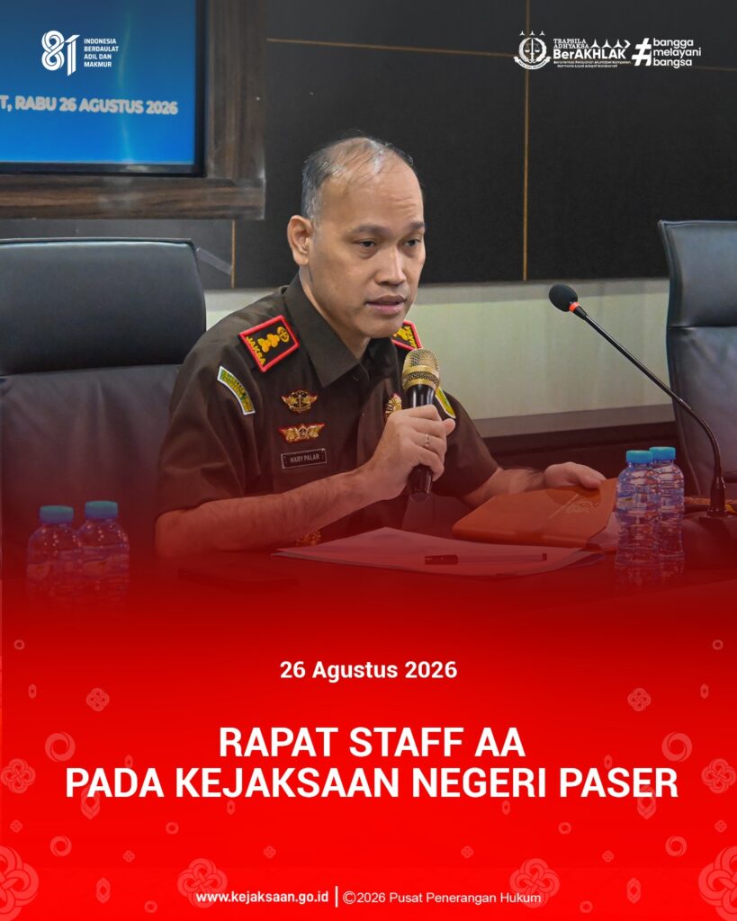 kegiatan Rapat Staf AA pada Kejaksaan Negeri Paser